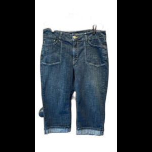 Lee Mid Wash Blue Denim Capris